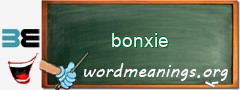 WordMeaning blackboard for bonxie